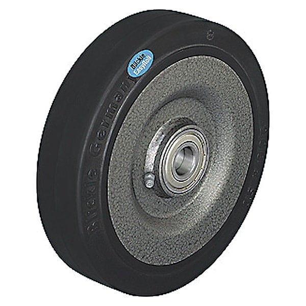 Caster Wheel, Rubber, 6-1/4 in., 990 lb.