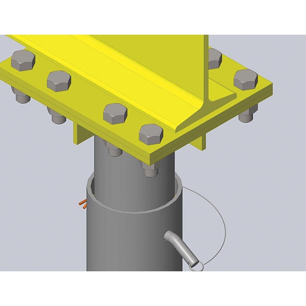 Portable Gantry Crane, 12 ft. H, Yellow