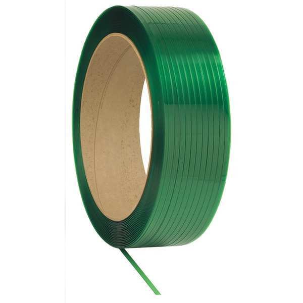 Plastic Strapping, HG, Green, 12500 ft. L