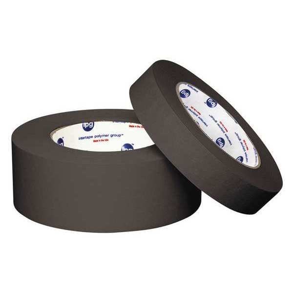 Masking Tape, 0.94" W x 54.8" L, 5.7 mil Thick, Black, Natural Rubber/Resin Adhesive, 36 PK