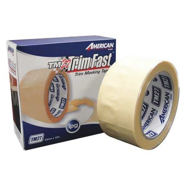 Tm27 Nat 50Mmx10M Trim Mask, Pk24, 1.97" W x 10" L, Natural, Rubber/Resin Adhesive, 24 PK
