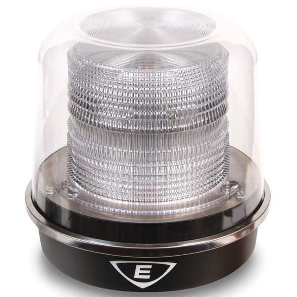 Warning Light, White, LED, 120V AC, 65, 85, 120, 460, 480, 750, 1,000 FPM, 8 1/4 in Dia., Conduit