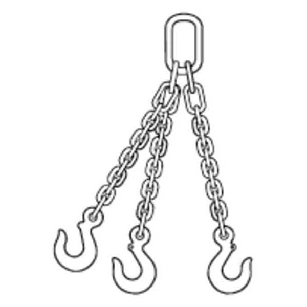 Chain Sling, 5 ft. L, TOS Sling Type