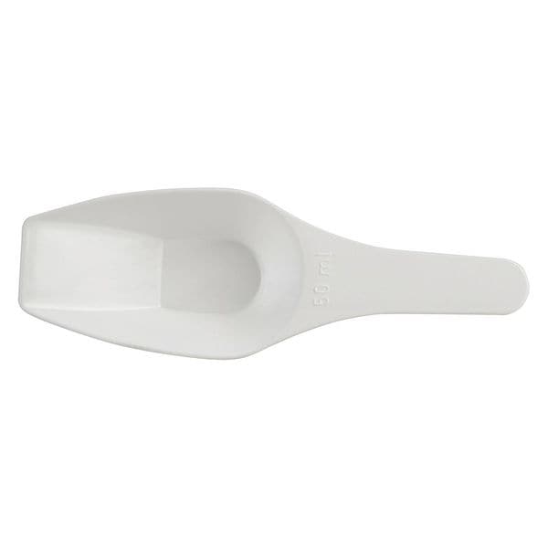 Scoop, Polypropylene, White, 50mL, PK12