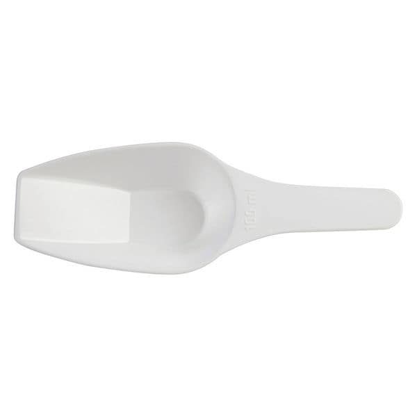 Scoop, Polypropylene, White, 100mL, PK12
