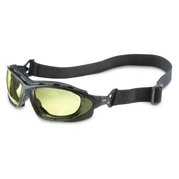 Safety Goggles, Amber Lens, Anti-Fog & Anti-Scratch, Non-Vented, Dielectric, Seismic Series