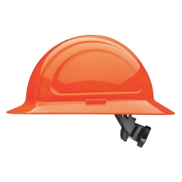 Hard Hat, N20, Polyethylene, 4 Point Ratchet, Type 1, Class E, Hi-Vis Orange