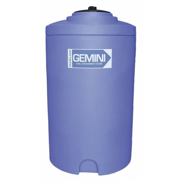 Storage Tank, Double Wall Vertical, LDPE 1.5, Blue, 65 Gal