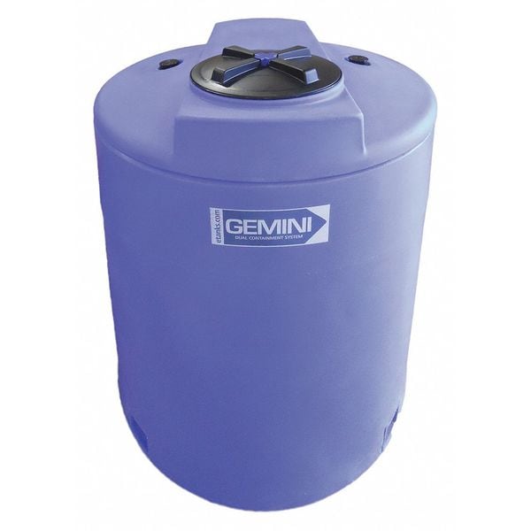 Storage Tank, Double Wall Vertical, LDPE 1.5, Blue, 320 Gal