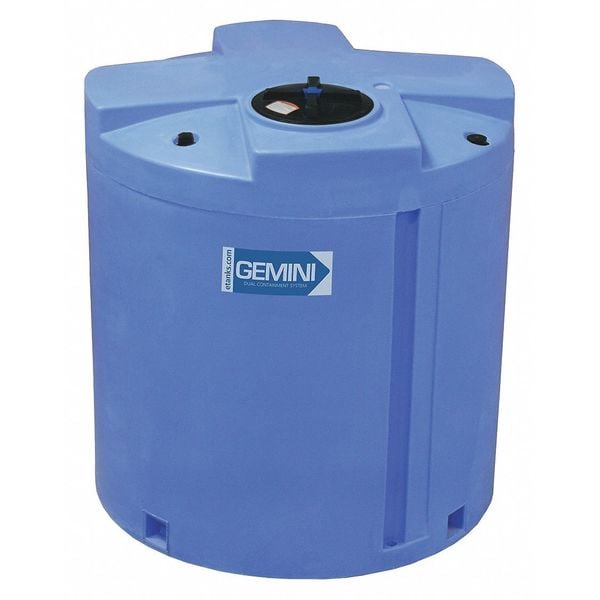 Storage Tank, Double Wall Vertical, LDPE 1.5, Blue, 500 Gal