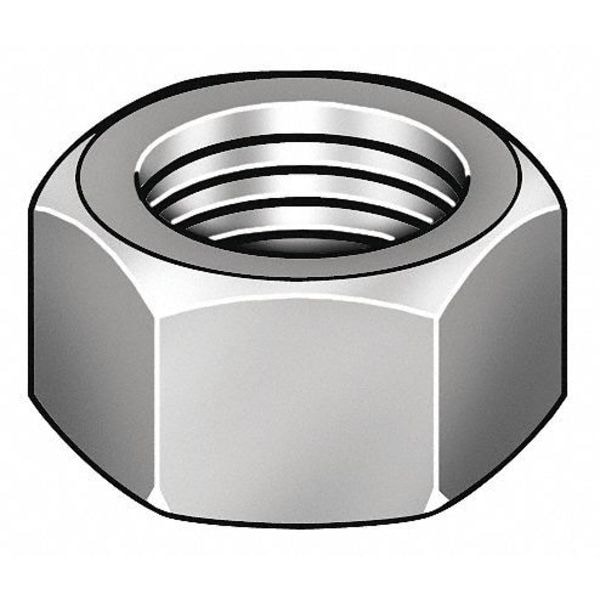 Machine Screw Nut, #4-40, 316 Stainless Steel, Not Graded, Plain, 3/32 in Ht, 1000 PK