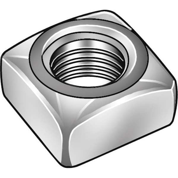1"-8 Stainless Steel Plain Finish Square Nut - Regular