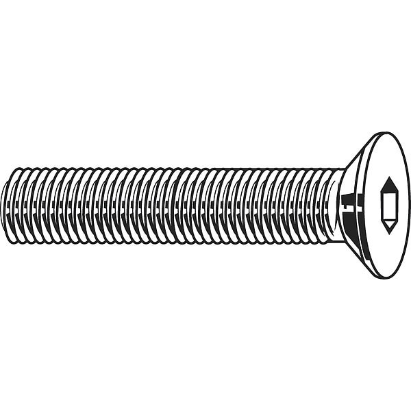 5/16"-24 Socket Head Cap Screw, Flat, Zinc Plated Steel, 5/8 in Length, 100 PK