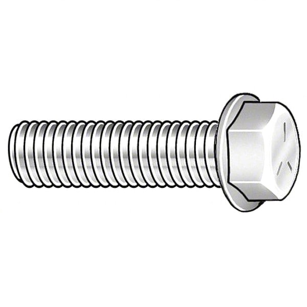 Class 10.9, M10-0.50 Flange Bolt, Plain Steel, 30 mm L, 50 PK