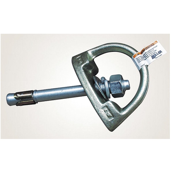 D-Bolt Anchor, 4 in Length, 400 lb Weigth Capacity, Steel Anchor, Swivel D-Ring