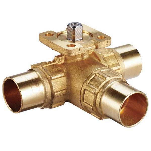 Ball Valve, 3 Way, SS Trim, Sweat 3/4