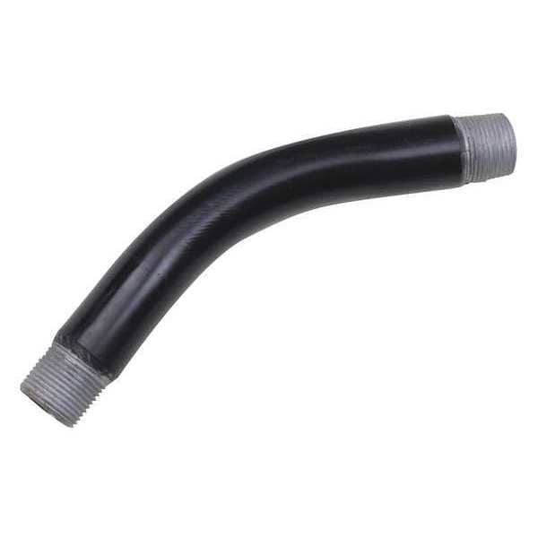 Conduit Fitting 45 Deg Elbow, 5 in, PVC, PVC Coated, Black