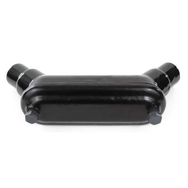 U-Bolt 1 in Trade Size, PVC Coated, Black