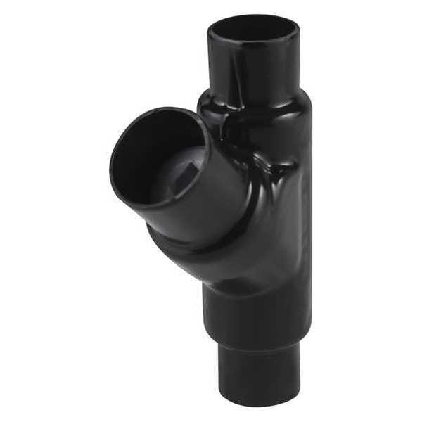 Conduit Fitting Grounding Hub, 1 in, Threaded, PVC, Galvanized, Black