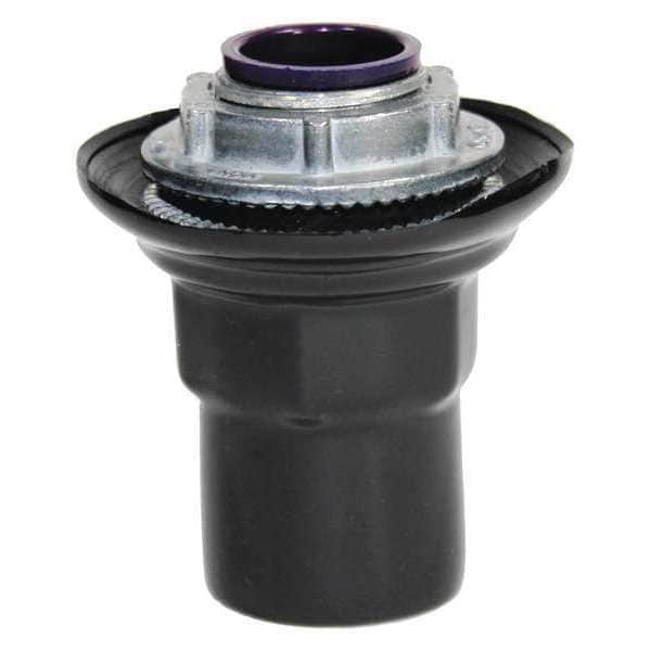 Conduit Fitting Grounding Hub, 5 in, PVC, PVC Coated, Black