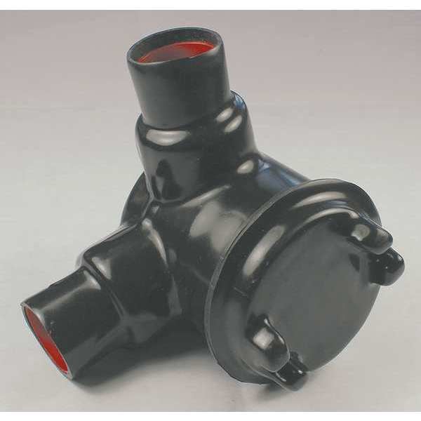 Conduit Box Junction Box, 1/2 in, PVC, PVC Coated, Black