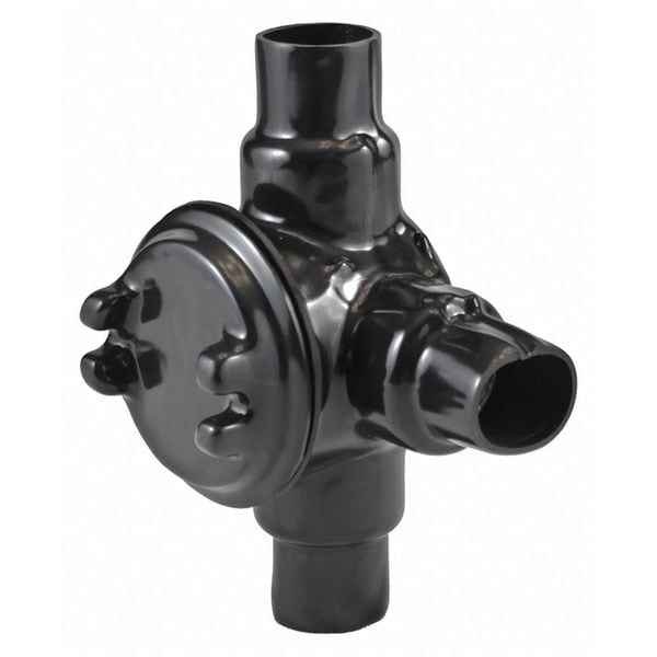 Conduit Box Junction Box, 1-1/4 in, PVC, PVC Coated, Black