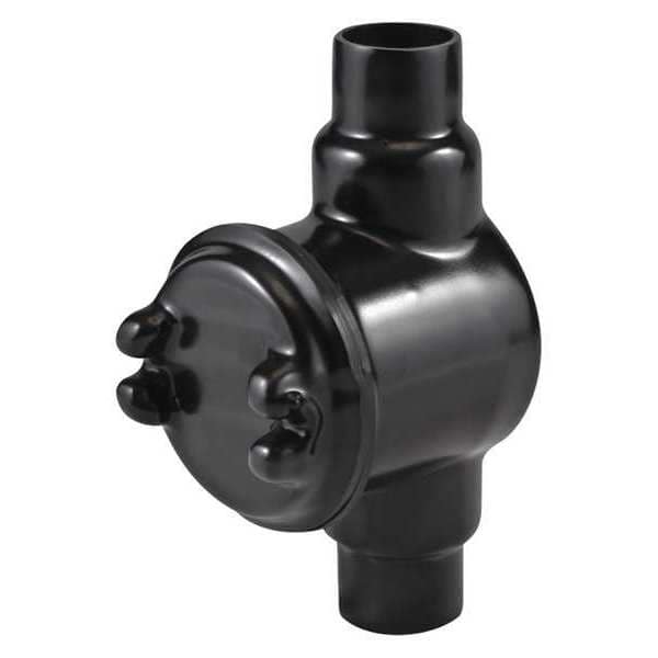 Conduit Box Junction Box, 1/2 in, PVC, PVC Coated, Black