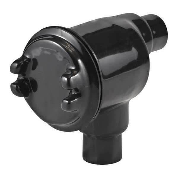 Conduit Box Junction Box, 1/2 in, PVC, PVC Coated, Black