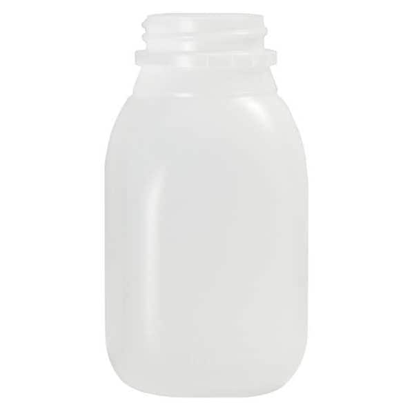 Jug, 240 mL Capacity - mL, 8 fl oz Capacity - oz, Screw On Closure, HDPE, No Handle Handle, White