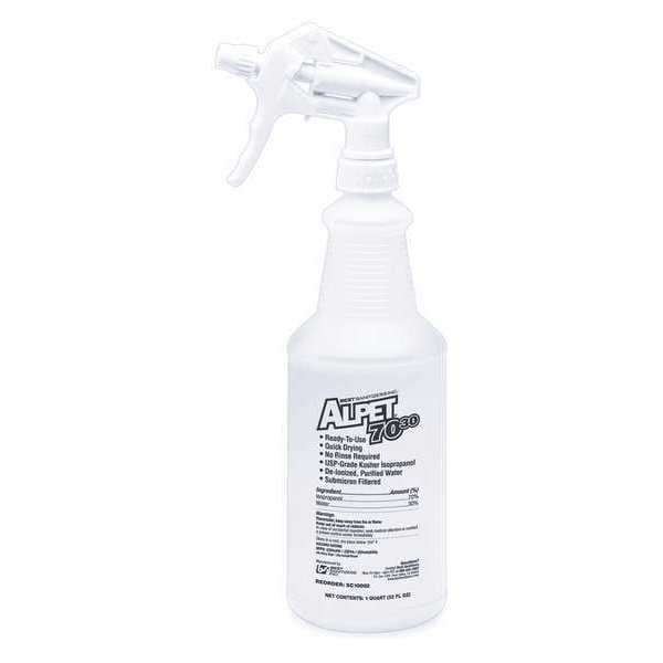 Secondary Container, 1 qt., White, Plastic, PK12