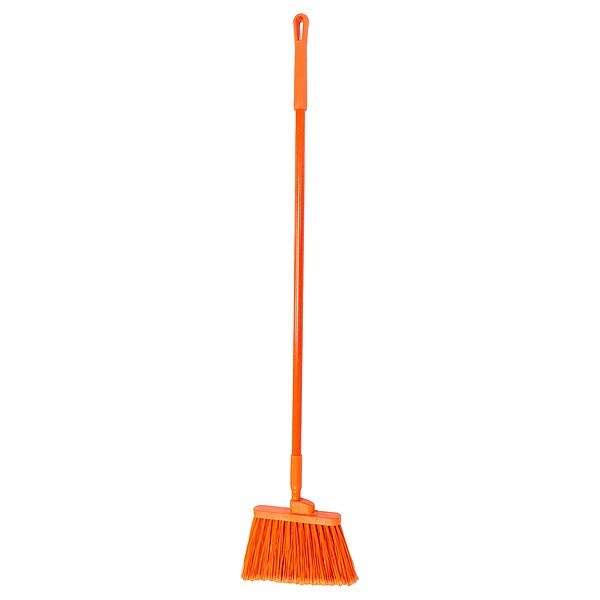 Angle Broom Flagged Bristle, 56", Org, PK12
