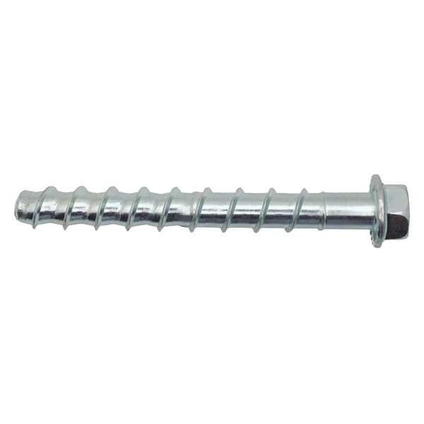 Screw-Bolt+ Concrete Screw, Concrete, 6 in Size, 6" L, Steel Zinc Plated, 25 PK