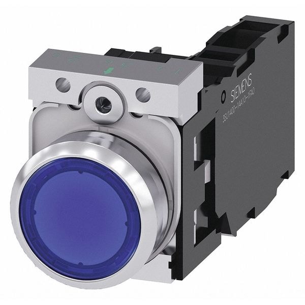Illuminated Push Button, Blue, 22mm, LED