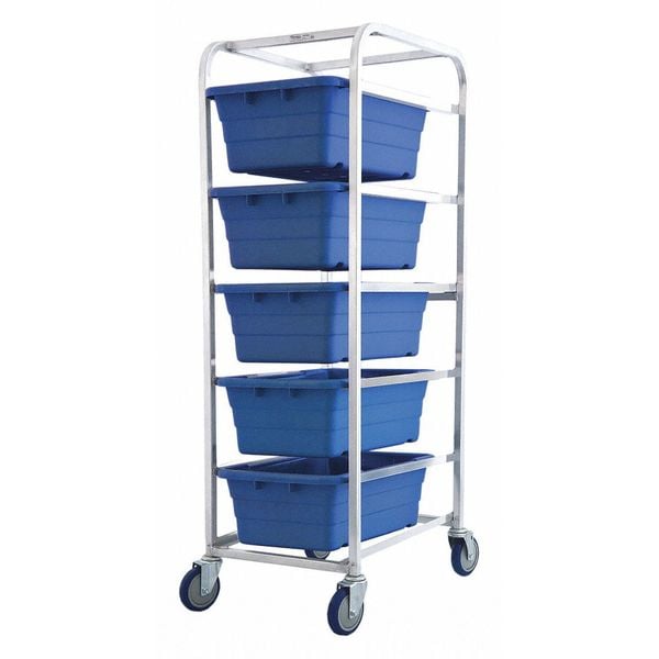 Lightweight Corrosion-Resistant Vertical Rack-Style Tub Cart, 600 lb Load Capacity, 26 in Overall L