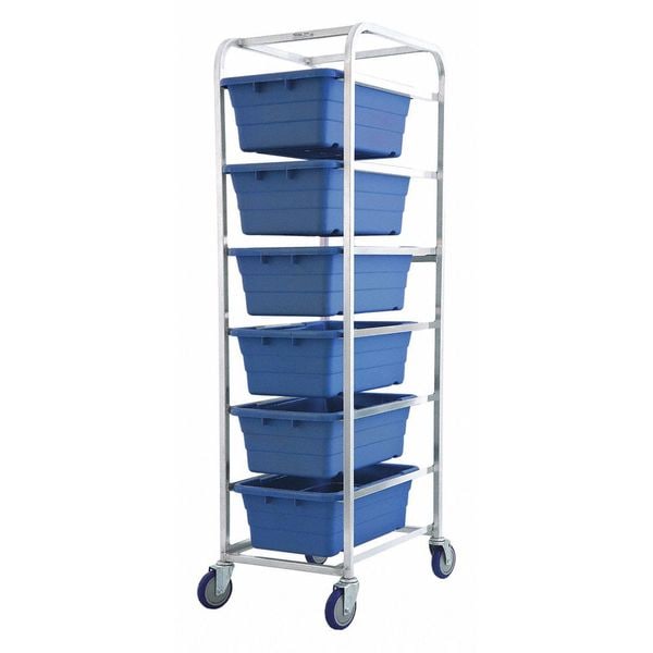 Lightweight Corrosion-Resistant Vertical Rack-Style Tub Cart, 600 lb Load Capacity, 27 in Overall L