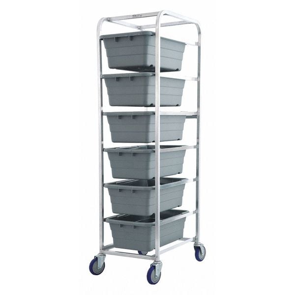 Lightweight Corrosion-Resistant Vertical Rack-Style Tub Cart, 600 lb Load Capacity, 27 in Overall L