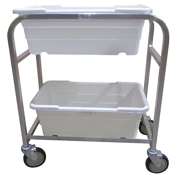 Lightweight Corrosion-Resistant Vertical Rack-Style Tub Cart, 600 lb Load Capacity, 25 in Overall L