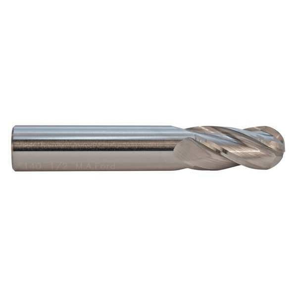 Ball End Mill, 3/8" Dia, Carbide