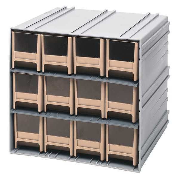 polypropylene, Parts Cabinet With Drawers, 11-3/8 in D x 11-3/4 in W