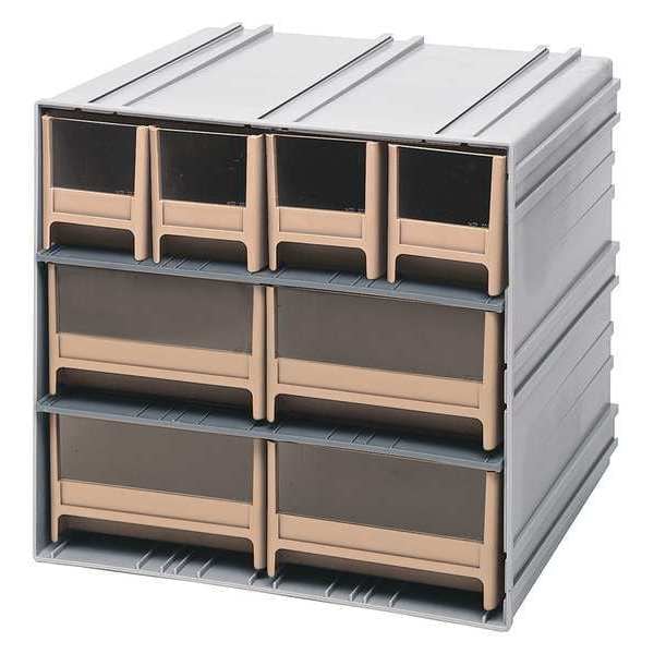 polypropylene, Parts Cabinet With Drawers, 11-3/8 in D x 11-3/4 in W