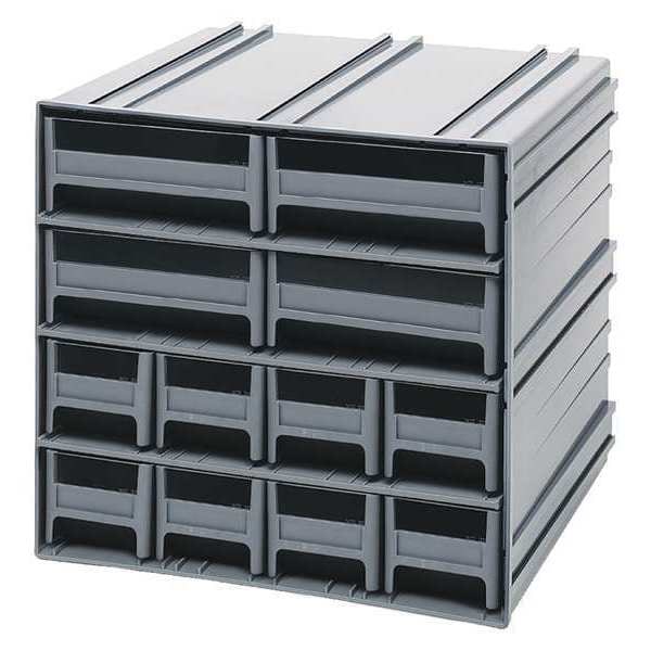 polypropylene, Parts Cabinet With Drawers, 11-3/8 in D x 11-3/4 in W