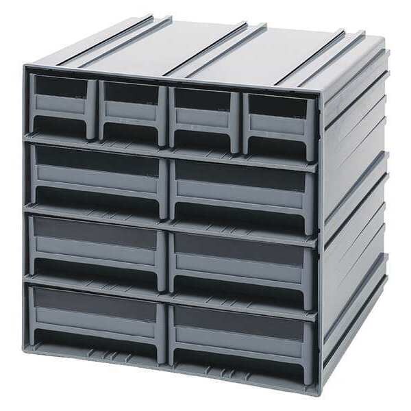 polypropylene, Parts Cabinet With Drawers, 11-3/8 in D x 11-3/4 in W