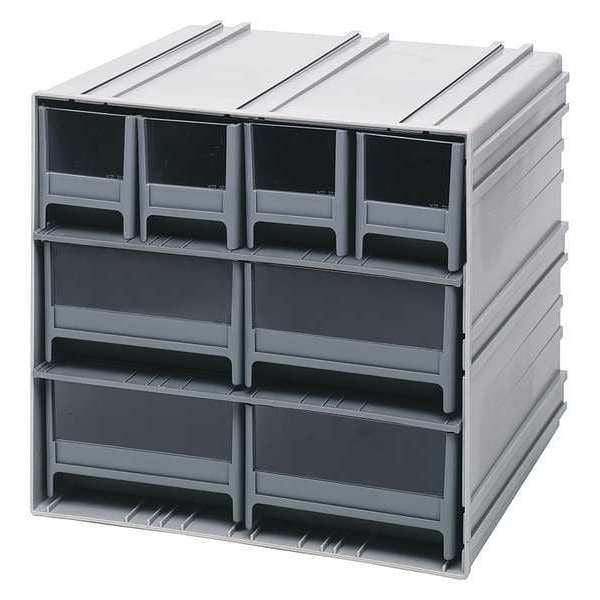 polypropylene, Parts Cabinet With Drawers, 11-3/8 in D x 11-3/4 in W