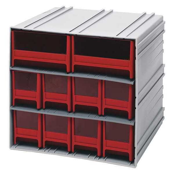 polypropylene, Parts Cabinet With Drawers, 11-3/8 in D x 11-3/4 in W