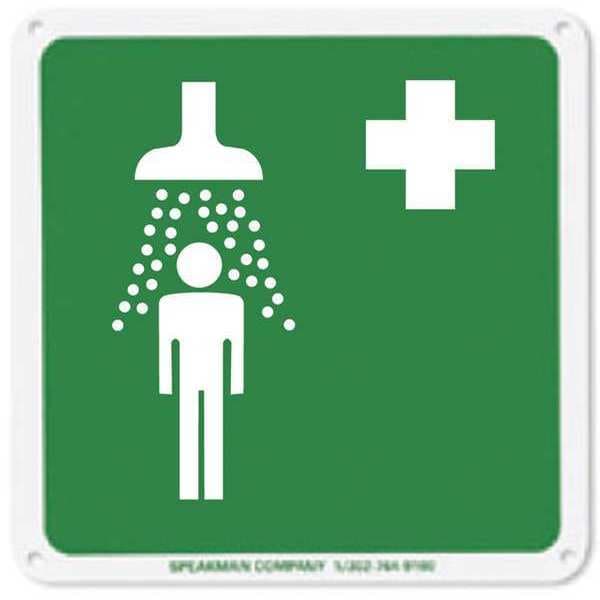 Emergency Sign, 7.875 Height, 7.875 Width, Plastic, English