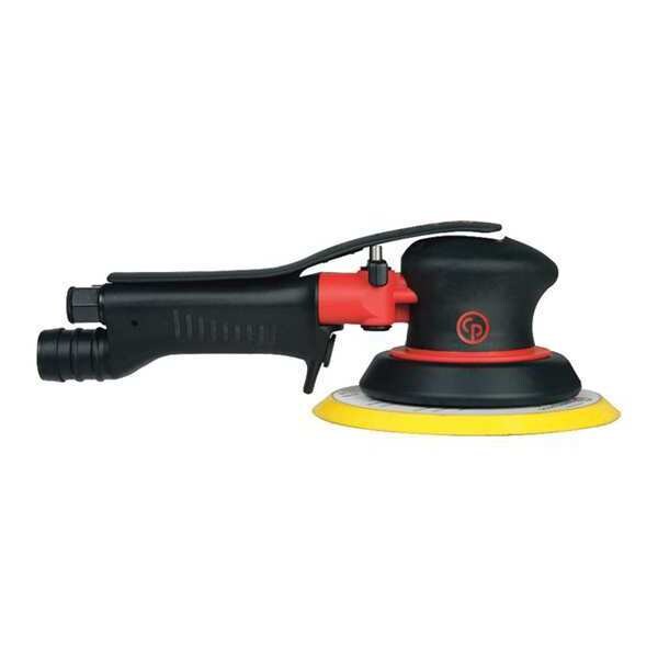 6 Inch Air Random Orbital Sander, Central Vac, Hook & Loop, 6 Pad Holes, 0.28 HP / 210 W - 11000 RPM