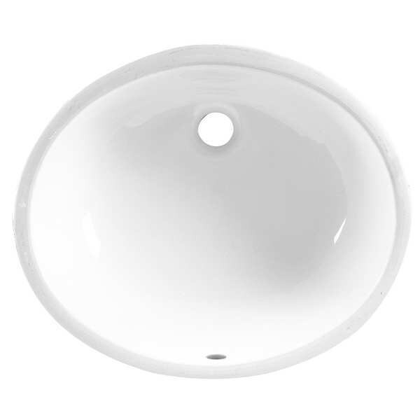 Undermount Bathroom Sink, Vitreous China, White, Manufacturers Warranty Length: 1 yr.