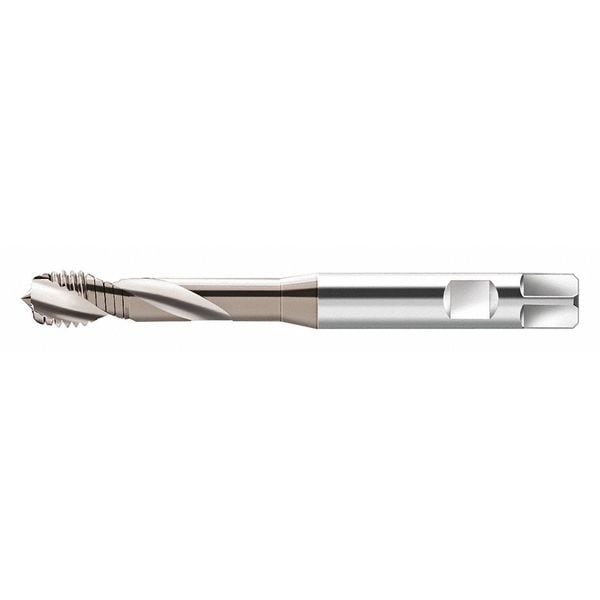 Spiral Flute Tap, M6-1.00, Plug, 2 Flutes, Metric Coarse