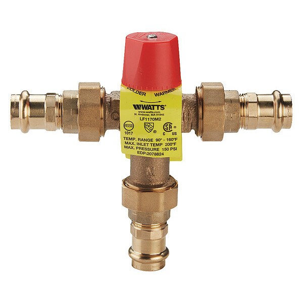 Mixing Valve, 0.5 to 23 gpm, 1" Inlet Sz