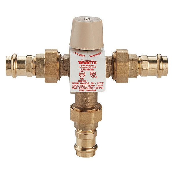 Mixing Valve, 0.5 to 12 gpm, 1" Inlet Sz